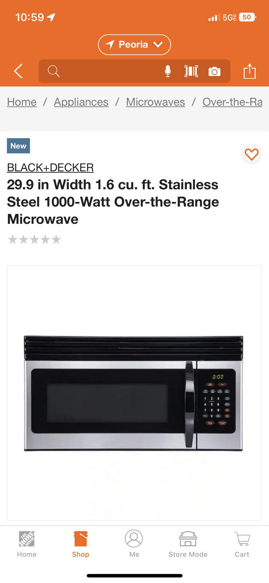 BLACK+DECKER 29.9 in. Width 1.6 cu. ft. Stainless Steel 1000-Watt  Over-the-Range Microwave with Top Mount Air Recirculation Vent, Silver -  Yahoo Shopping