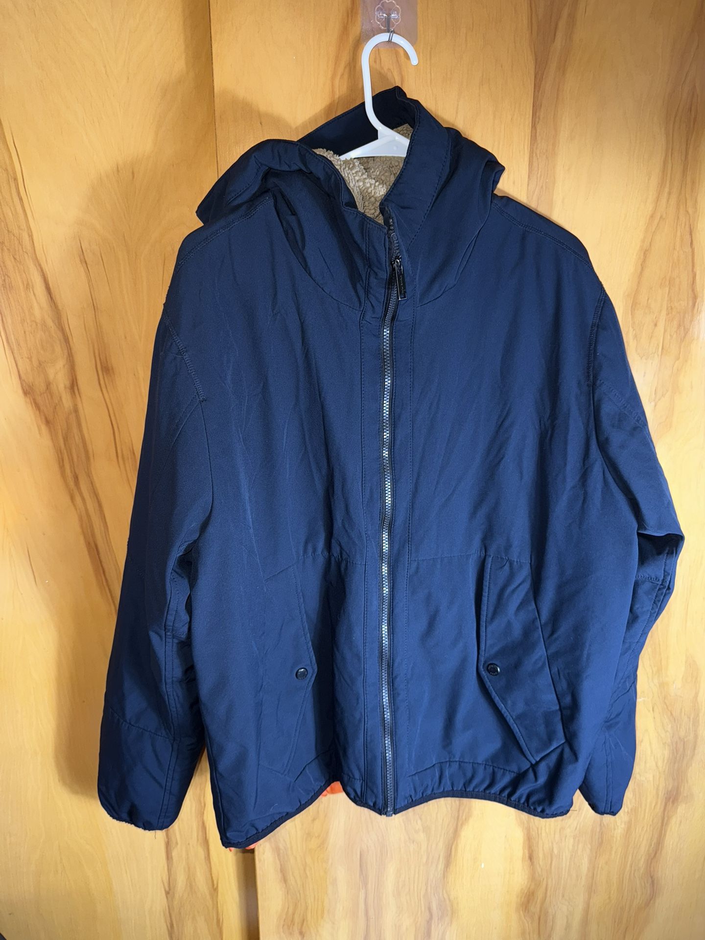 Michael Kors blue insulated hooded jacket  There’s a small flaws as seen in the last picture Large on tag