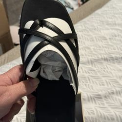 New In Box Black Sandal Size 10
