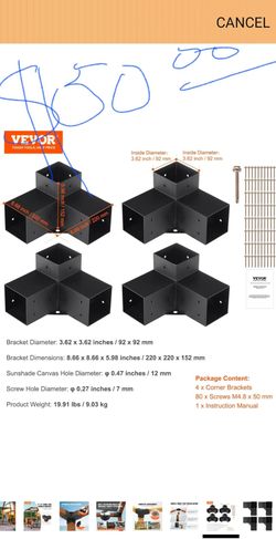 4×4 brackets