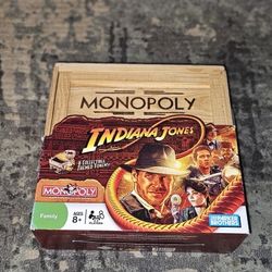 Monopoly Indiana Jones (2008) Wood Crate Box, 100% Complete Excellent Condition!