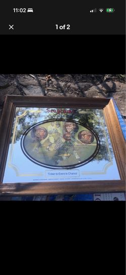 Seagram's 7 Crowns Of Sports Collection - Framed Mirror - Baugh and Hutson