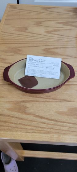 Pampered Chef Stoneware Small Oval Baker