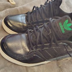 Size 12.5 Adidas Mega Soft Cell Black With Green Trim