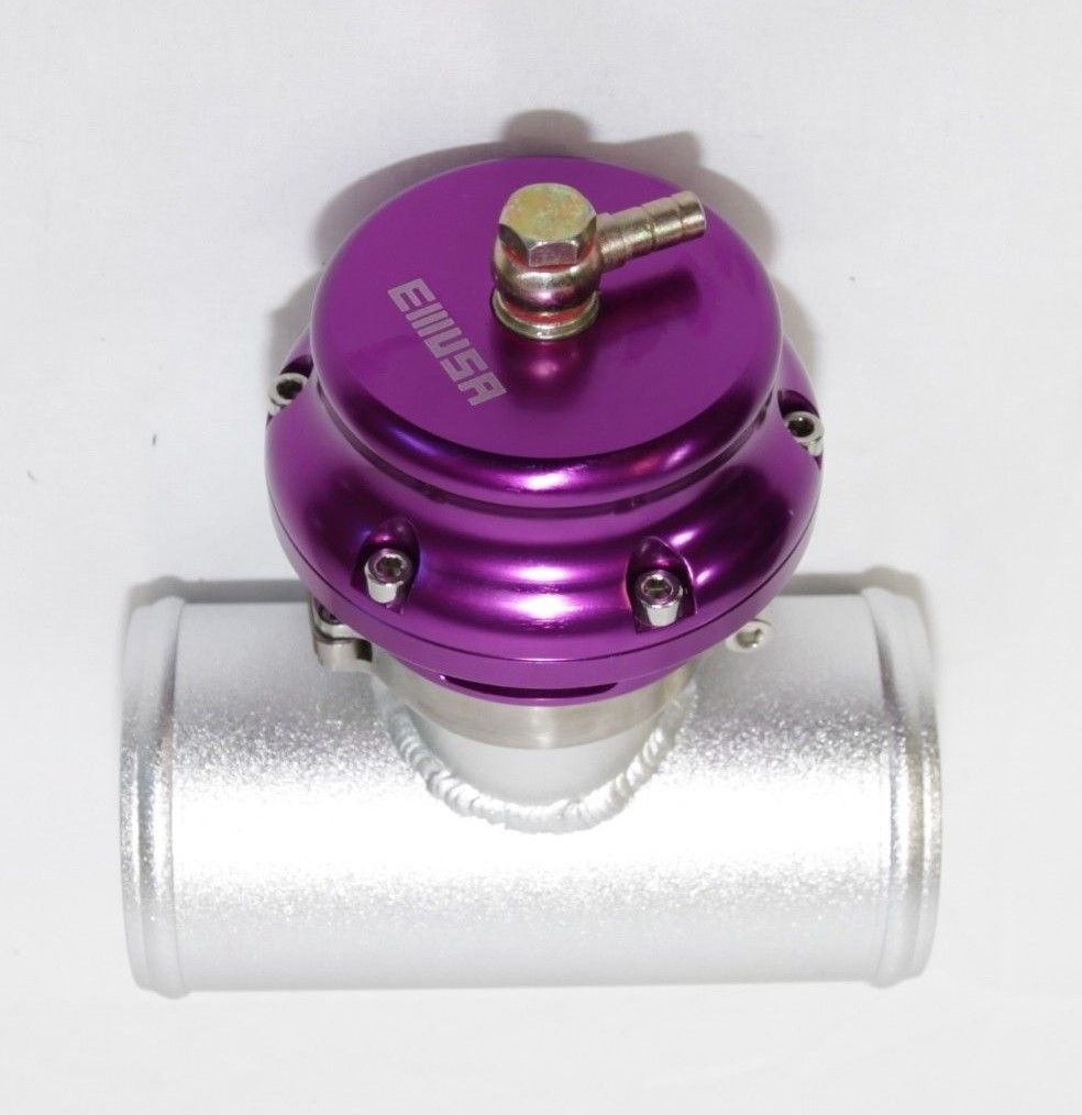 PURPLE UNIVERSAL 50MM EMUSA Blow off Valve+3" Adapter Toyota Honda Acura(BOV EM50 PR+BOV Piping 300 EM50MM