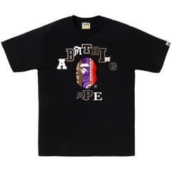 3XL BAPE ‘Fans Scarf’ College Tee I A BATHING APE