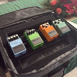 Boss Pedals With Ghost Fire Pedal Board And Carrying Case