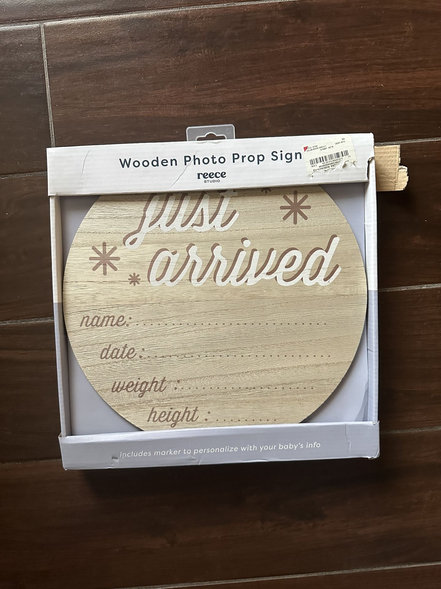 Just Arrive Prop Sign