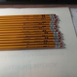 1 Dozen +2 (14) Vintage "AMERICAN" Pencils Made By Faber Castell And By Eberhard Faber Mixed