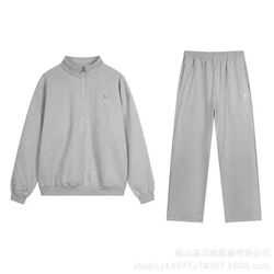 Grey alo Quarter zip  set medium