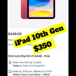 Apple iPad 10th Gen WiFi 
