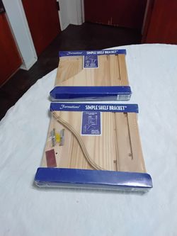 Wood shelf brackets both For