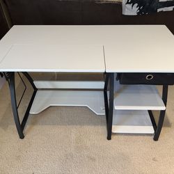 White computer desk
