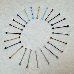 Industrial Barbell Piercing Jewelry Set