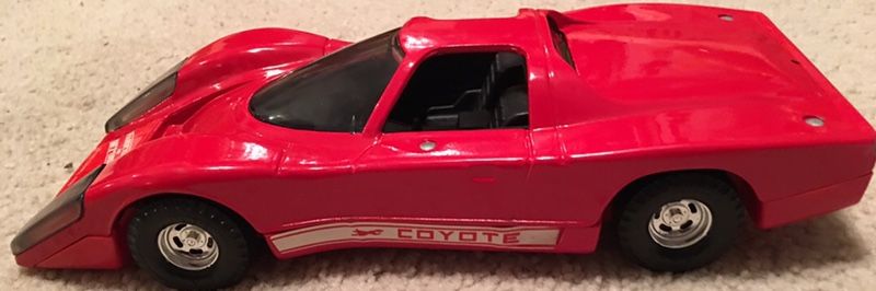 Hardcastle and McCormick 1983 ERTL Coyote car. 13” in length w/action figure