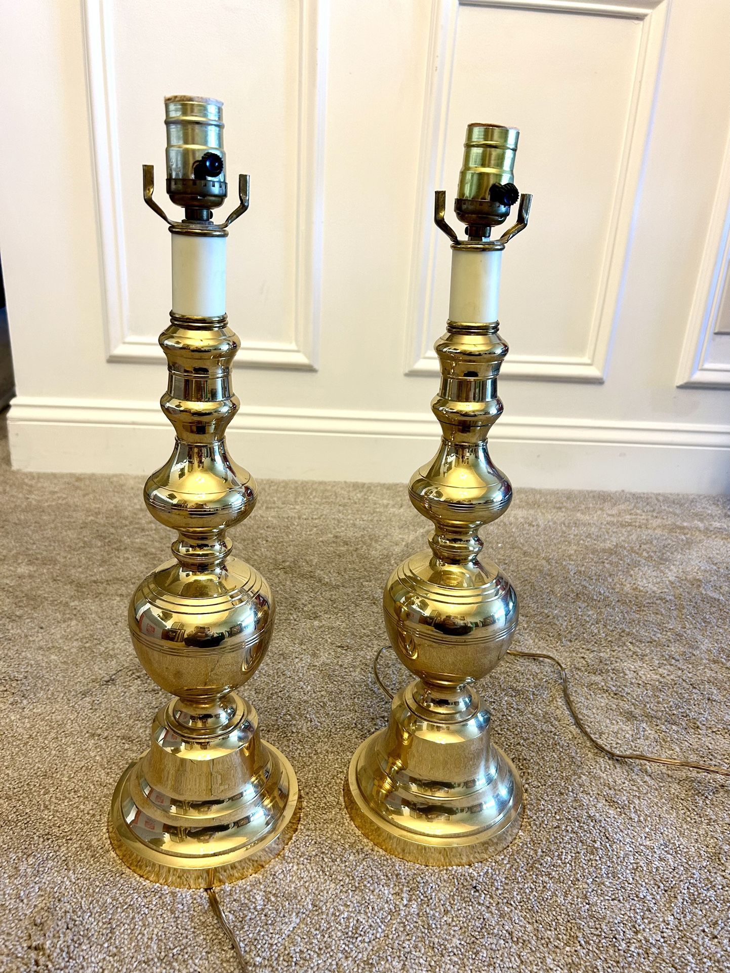 Brass Lamps from Colonial Williamsburg (set of 2)