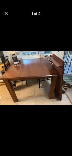 Solid wood table and four chairs