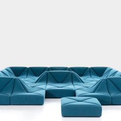 BRAND NEW DUNE SOFA COUCH  SIZE 12X12X12X12FT,  VELVET  Fabric 