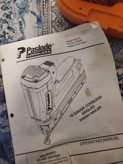 PASLODE 16g. Cordless Trim Nailer NEW BATTERY NAILS AND FUELx2