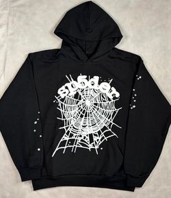 Brand New Men's Size Small Authentic Sp5der Hoodie Black