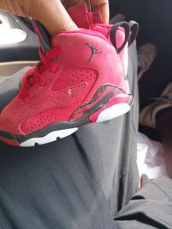 Air Jordan 6 Toddler Sneaker Red Black