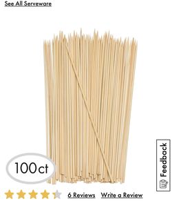 BBQ Bamboo bbq kabob grill Skewer Sticks for Fruit Vegetable Kitchen Party 100 ct pcs