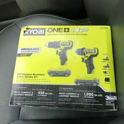 Ryobi ONE+ HP 18V Brushless Cordless Compact 1/2" Drill And Impact Driver Kit
