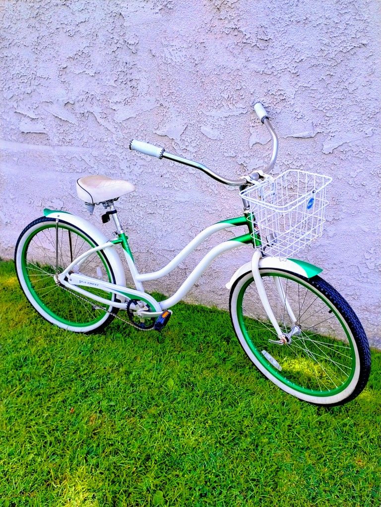 Classic Phat Sea Crest 26" Beach Cruiser Bike Bicicleta Basket