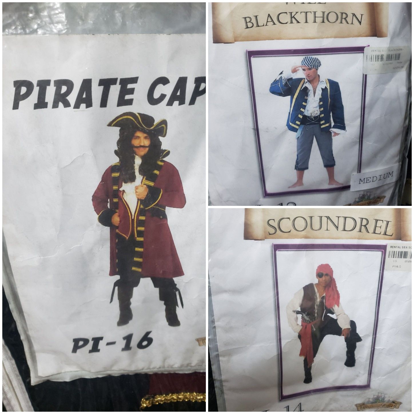 retired rental pirate adult costumes pirate captain, sea scoundrel, or will blackthorn