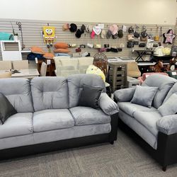 New Sofa And Loveseat In Gray
