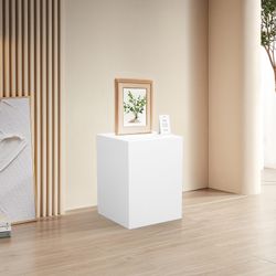 Display Pedestal Stand For Bridal Shop, Square White Display Risers Columns, Party Event Decor Platform Base Showcase For Comic-Con Home Shop Boutique