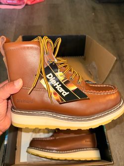 DieHard Work Boots Tan Leather Moc Toe