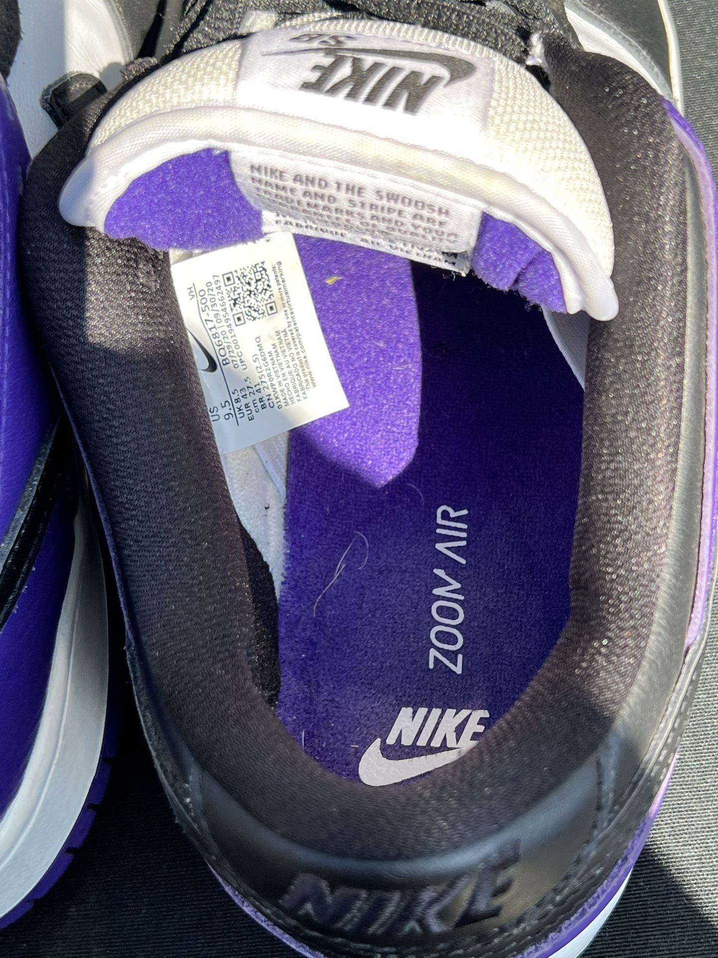 Nike SB Dunk Low Court Purple Men Size 11 Women