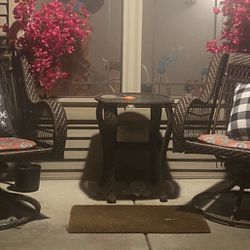 2 Chairs And Matching Table- Patio Set 