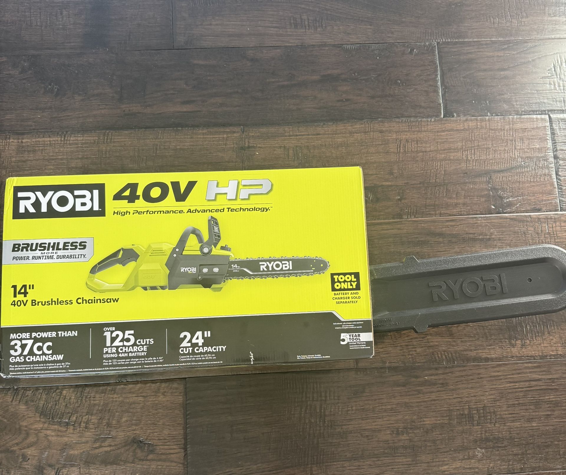 RYOBI 40V Brushless 14 in. Battery Chainsaw(Tool only) BRAND NEW never opened