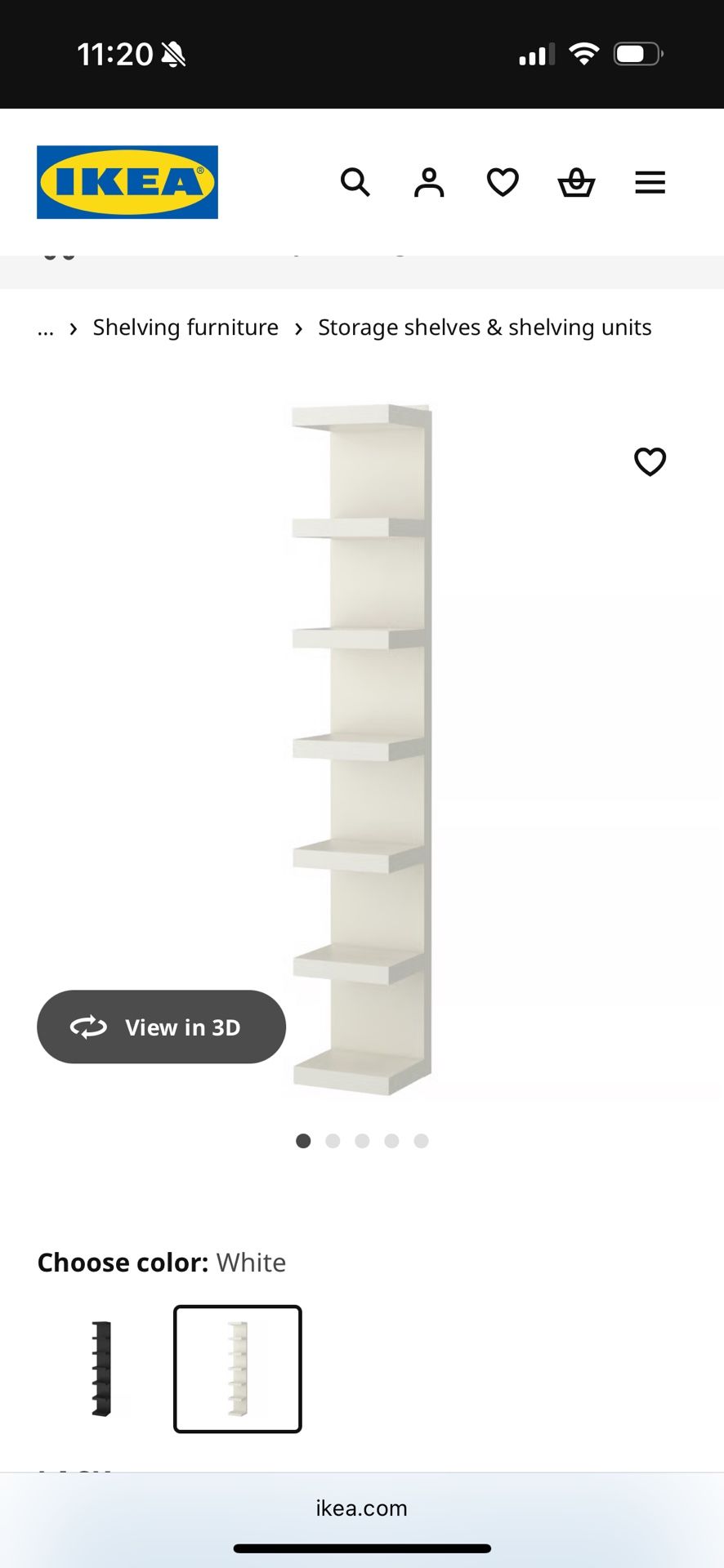 IKEA White Shelf