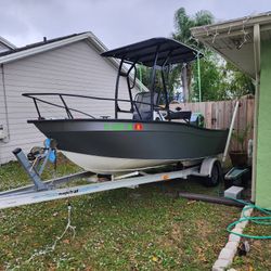 17ft 99 Key Largo Center Console 2 Stroke 75hp  With Ttop 