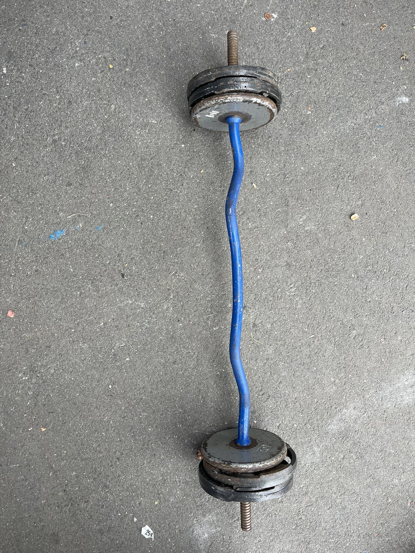 Ez Curl Bar With Weights