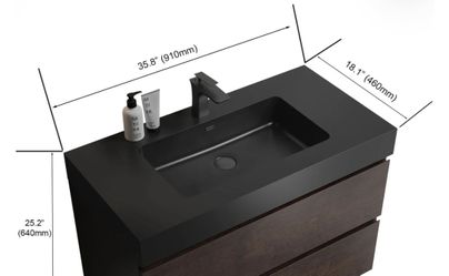 Matte Black Vanity Top (Brand New)