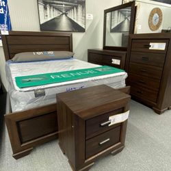 Farrow Chocolate Panel Bedroom Set (Twin, Full, Queen and King Bed Frame)