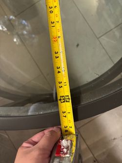 Glass round cofffe table