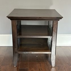 Dark Wood End Table 
