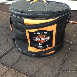 Excellent Condition Harley Davidson Canvas Cooler.