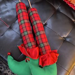 Christmas  Tree Elf  Legs Decor 