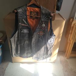 leather  vest  3xl