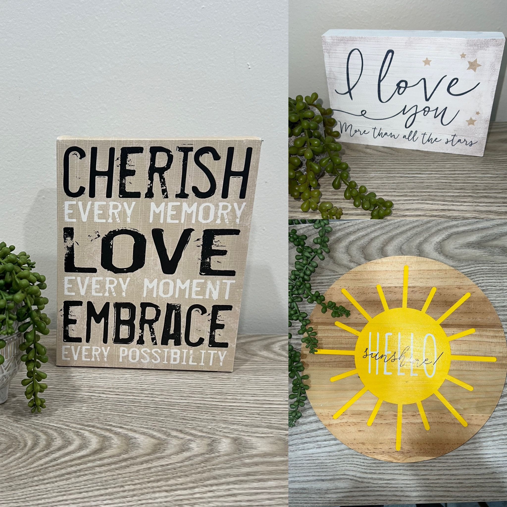 Wooden And Canvas Home Decor