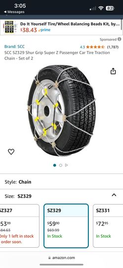 SCC SZ329 Snow Chains For Tires