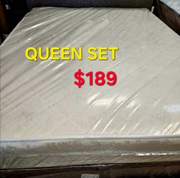 Queen set $189 >> Mattress And Box Spring