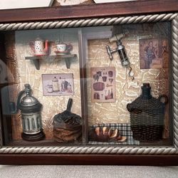 Antique Wood Shadow Box 