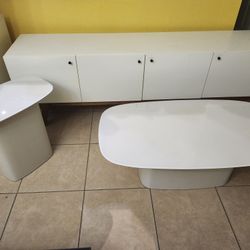 West Elm Furniture. Great Condition.  Coffee Table. End Table And  TV Media Console. 